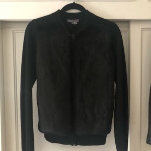 VINCE Fur sweater/ Jacket